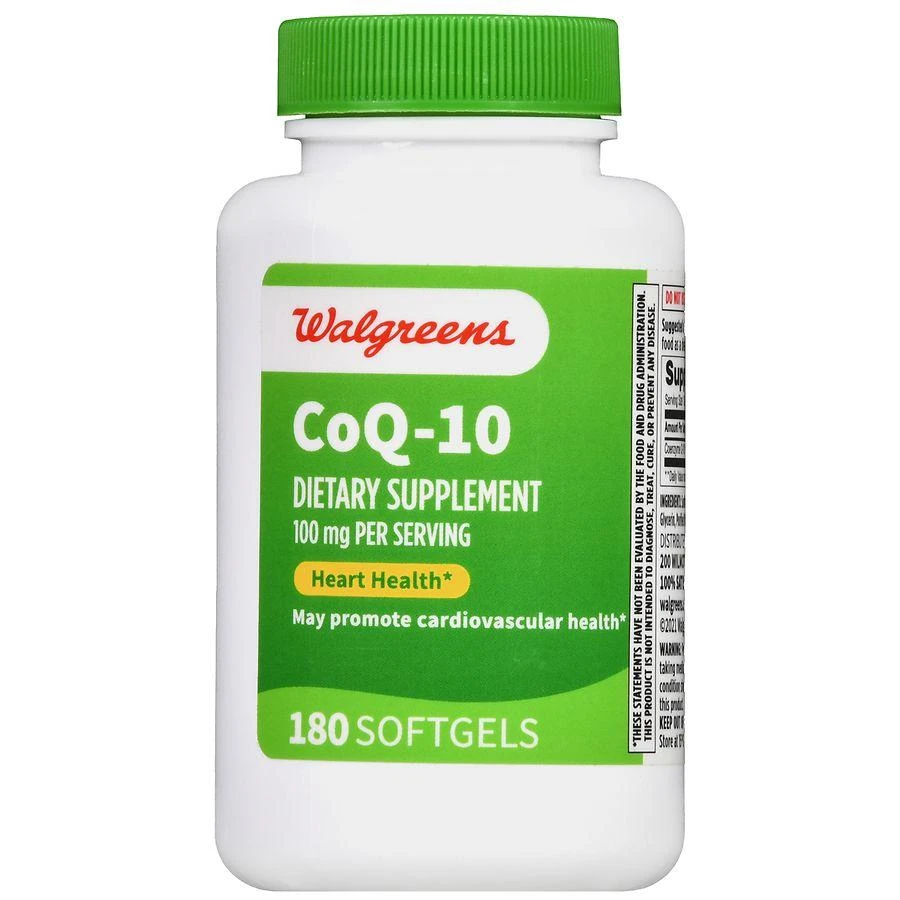 商品Walgreens|CoQ-10 100 mg Softgels (180 days),价格¥459,第2张图片详细描述