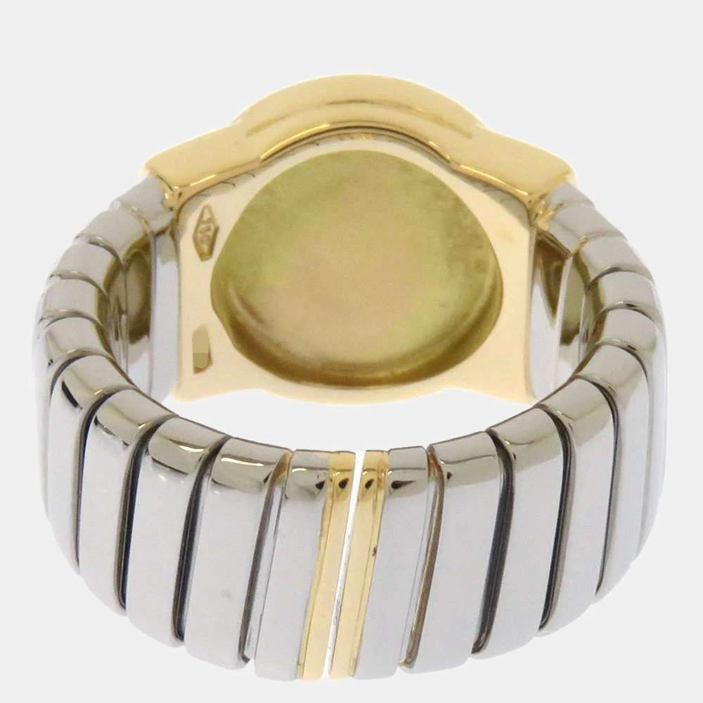 商品[二手商品] BVLGARI|Bvlgari Tubogas 18K Yellow Gold, Stainless Steel Onyx Ring EU 51 - US 5.75 ,价格¥8407,第4张图片详细描述