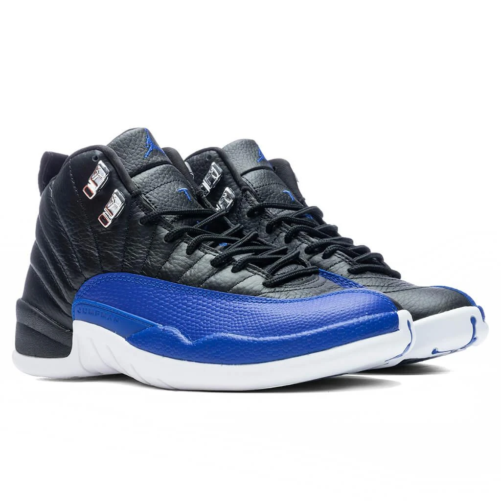 商品Jordan|Women's Air Jordan 12 Retro - Black/Hyper Royal/Metallic Silver,价格¥1173,第2张图片详细描述