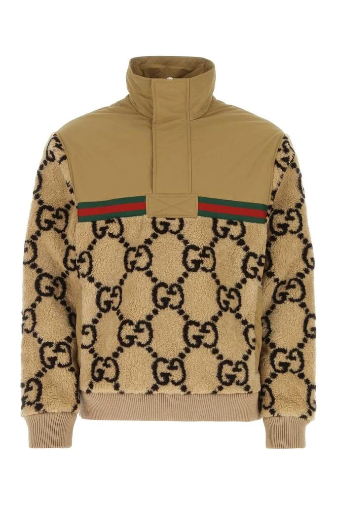 商品Gucci|Gucci Monogrammed Contrasting Teddy Jacket,价格¥11798,第1张图片