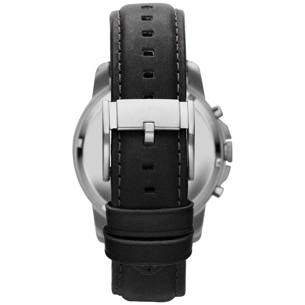 商品Fossil|Men's Chronograph Grant Black Leather Strap Watch 44mm FS4812,价格¥516,第6张图片详细描述