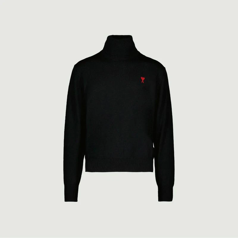 商品AMI|Ami De Coeur Pullover WOOL TRICOTINE BLACK AMI PARIS,价格¥2333,第1张图片