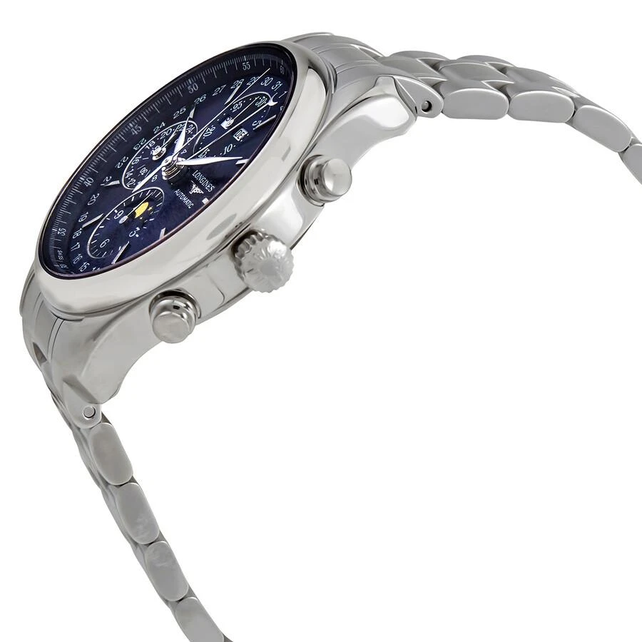 商品Longines|Master Collection Moon Phase Chronograph Automatic Sunray Blue Dial Men's Watch L2.773.4.92.6,价格¥21835,第2张图片详细描述