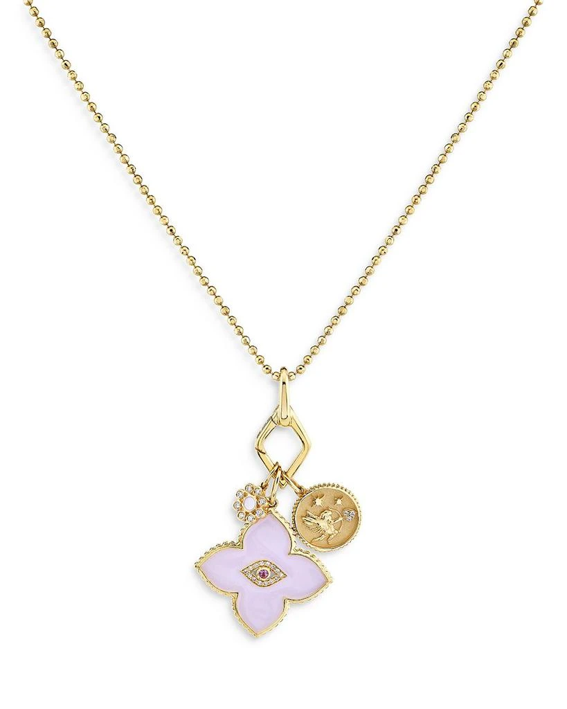 商品Sydney Evan|14K Yellow Gold Lilac Flower Charm Necklace, 24",价格¥29873,第1张图片