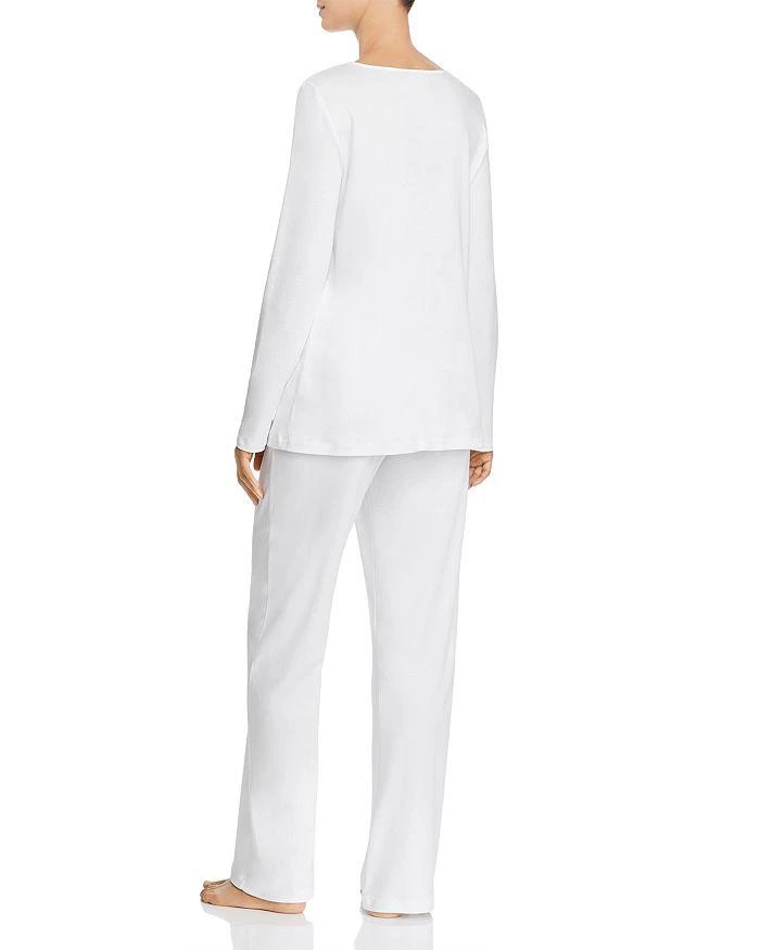 商品Hanro|Moments Lace-Trim Cotton Long Sleeve Pajama Set,价格¥1451,第2张图片详细描述