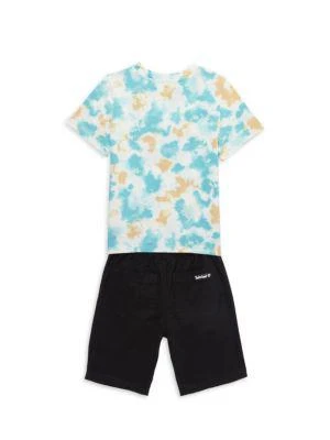 商品Timberland|Little Boy's 2-Piece Tie-Dye Logo T-Shirt & Shorts Set,价格¥96,第2张图片详细描述