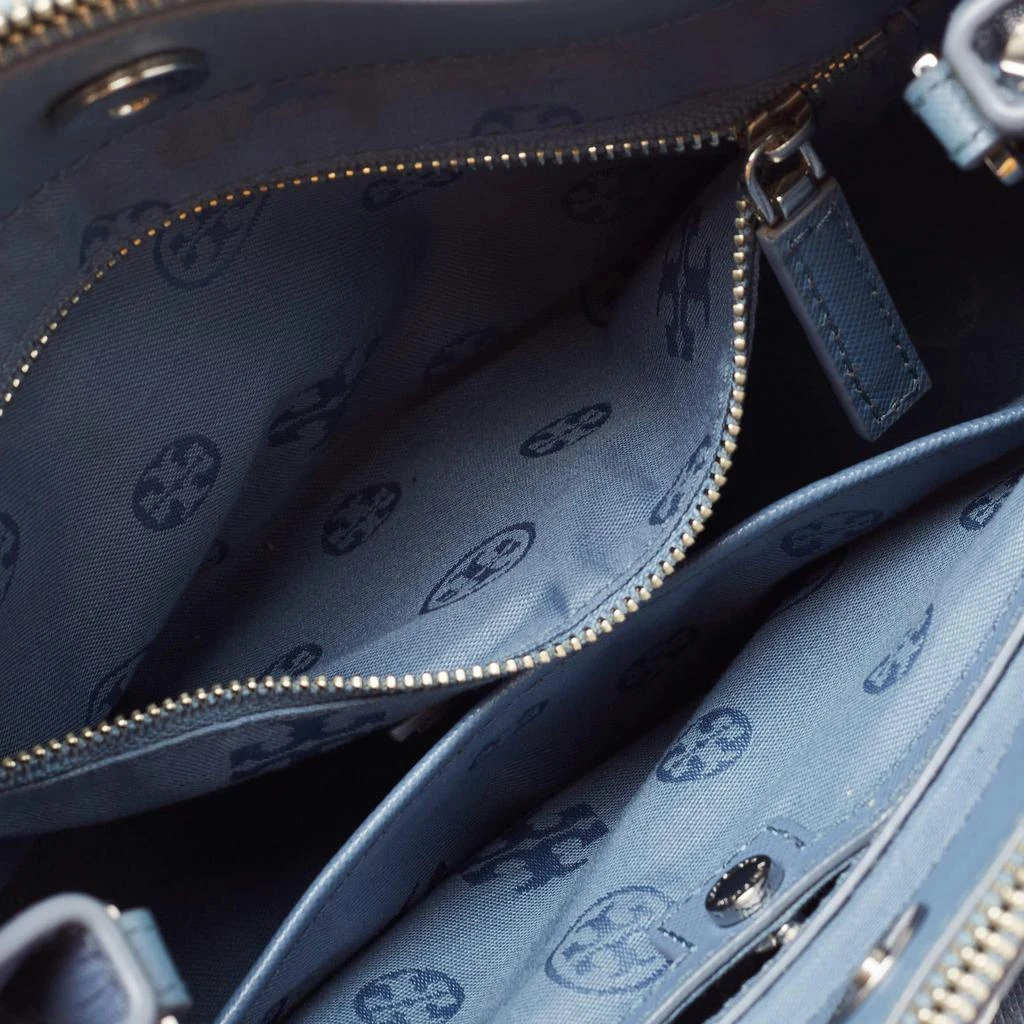 Tory Burch Blue Leather Mini Robinson Double Zip Tote 商品