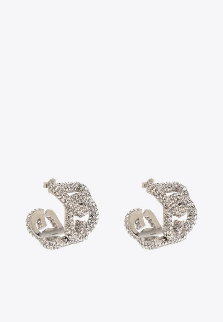 商品Dolce & Gabbana|DG Logo Crystal Embellished Earrings,价格¥9977,第1张图片