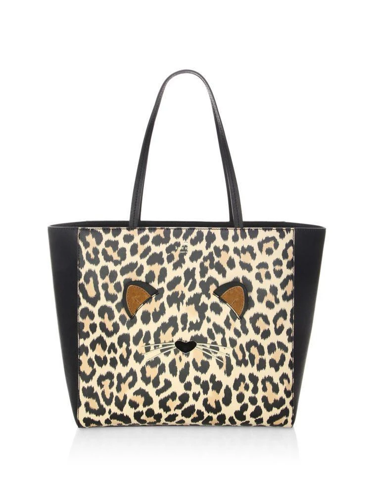 商品Kate Spade|Run Wild Leopard Hallie Tote,价格¥896,第1张图片