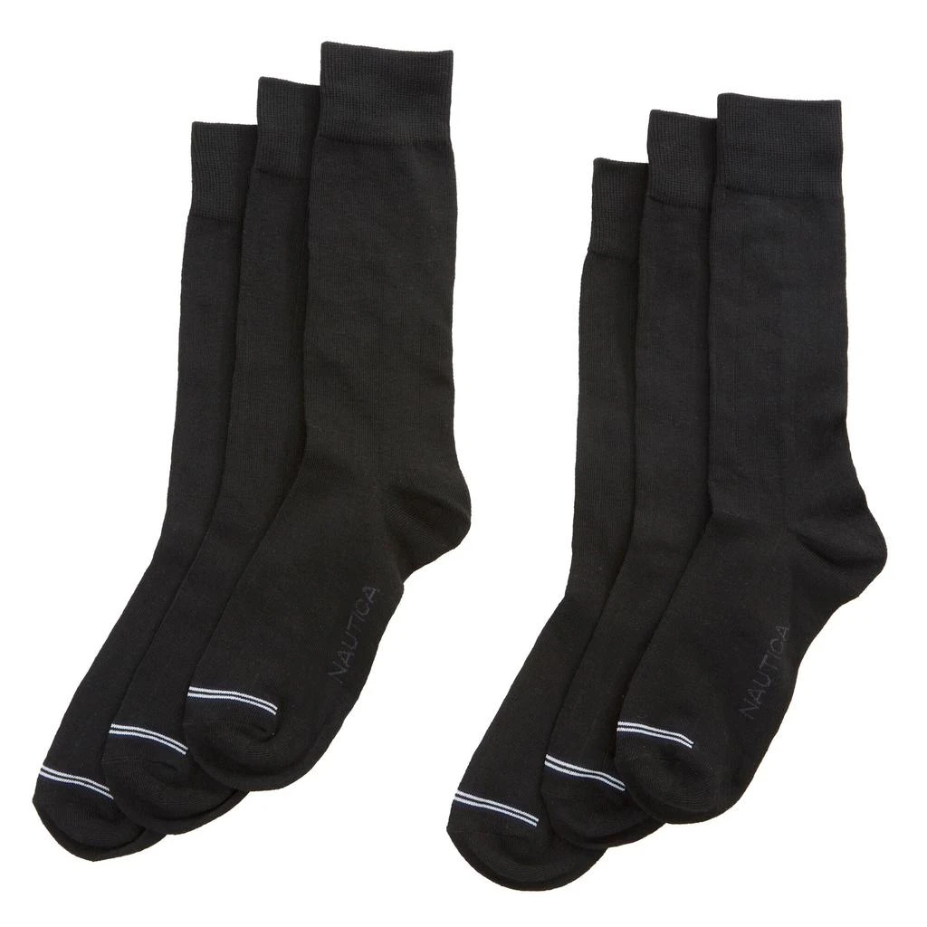 商品Nautica|Nautica Mens Solid Ribbed Dress Socks, 5-Pack,价格¥97,第1张图片