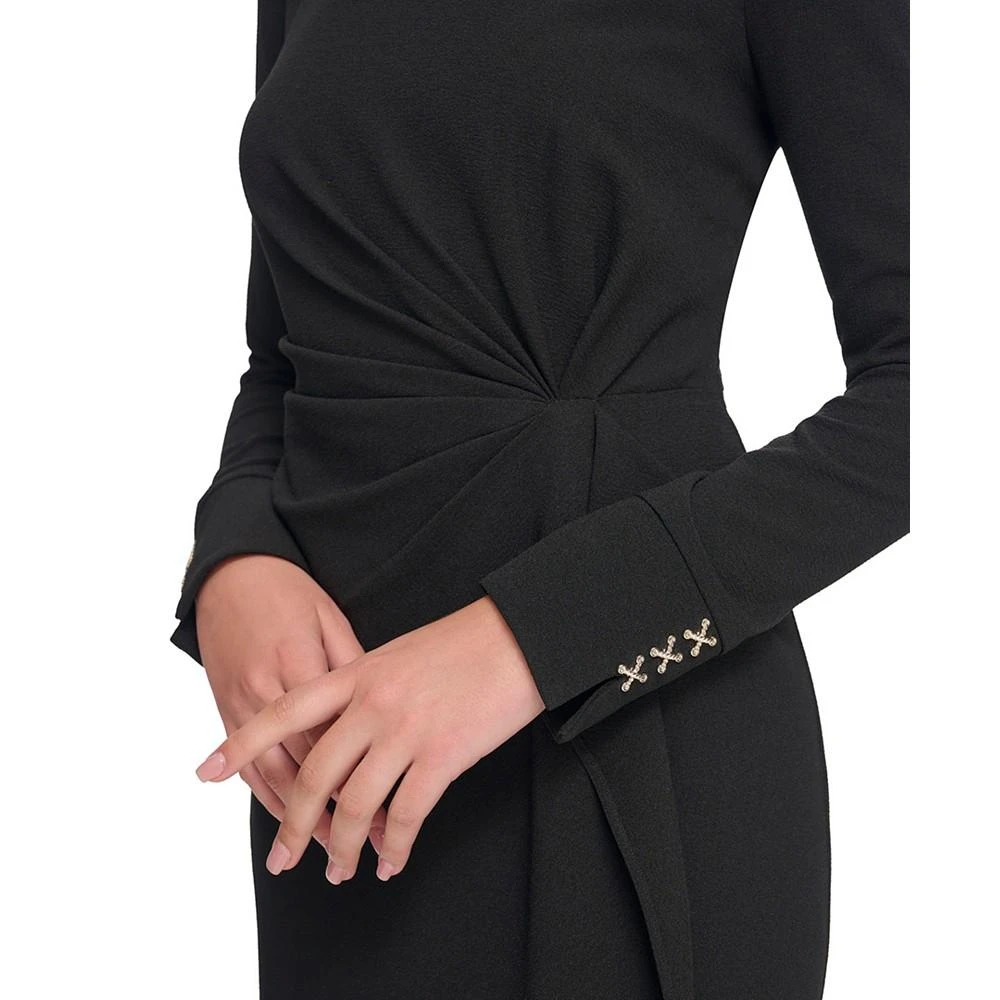 商品Tommy Hilfiger|Women's Side-Draped Long-Sleeve Dress,价格¥953,第3张图片详细描述
