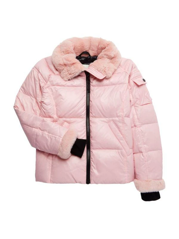 商品S13|Girl's Faux Fur Trim Down Puffer Jacket,价格¥521,第3张图片详细描述