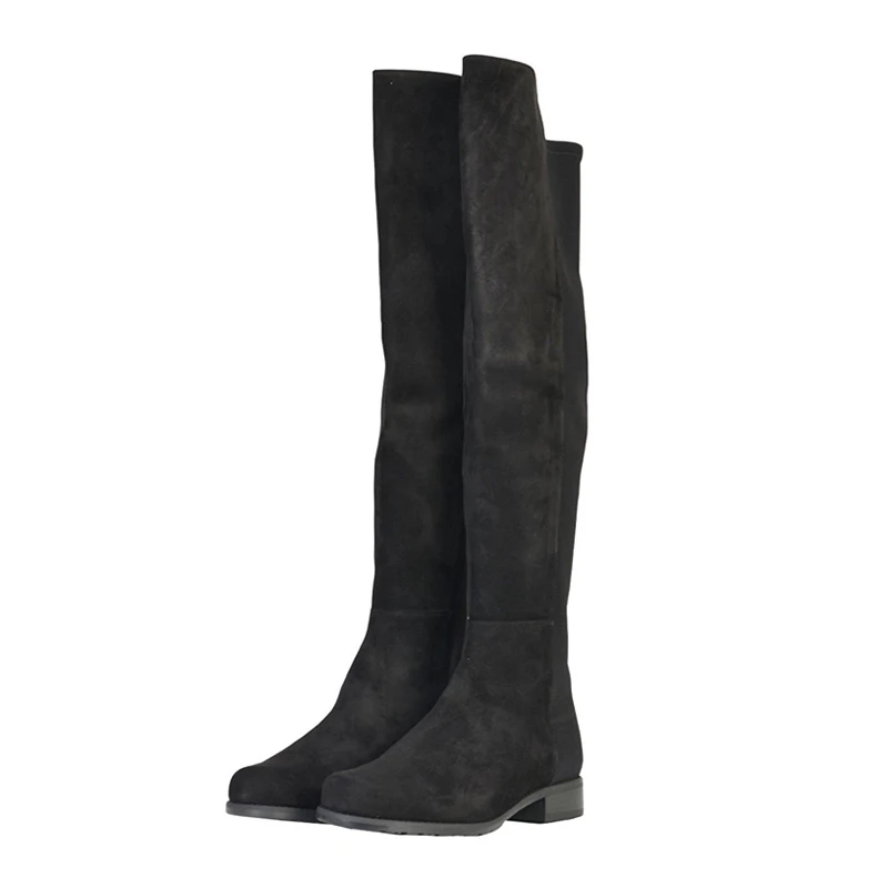 Stuart Weitzman 女黑色皮质靴子 5050-SUEDE-BLACK 商品