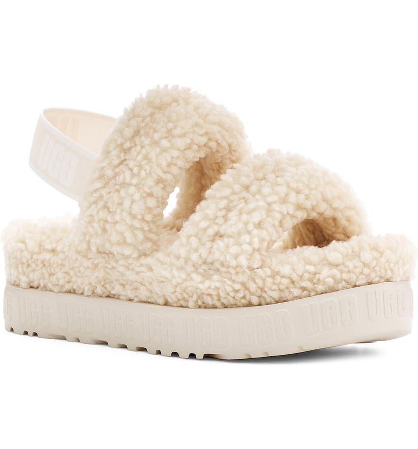 商品UGG|带羊毛 休闲露跟凉鞋 明星同款,价格¥358,第1张图片