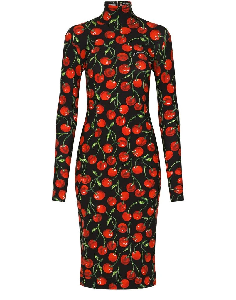 商品Dolce & Gabbana|长袖平纹针织中长连衣裙,价格¥15626,第1张图片