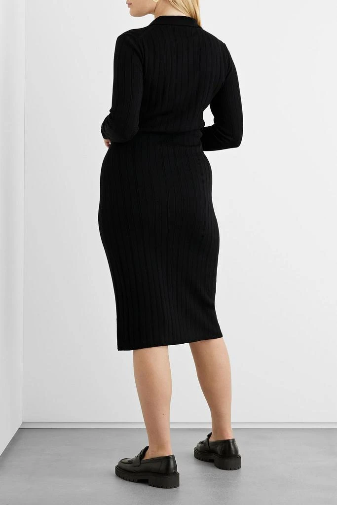 商品IRIS & INK|Rae ribbed merino wool dress,价格¥668,第5张图片详细描述