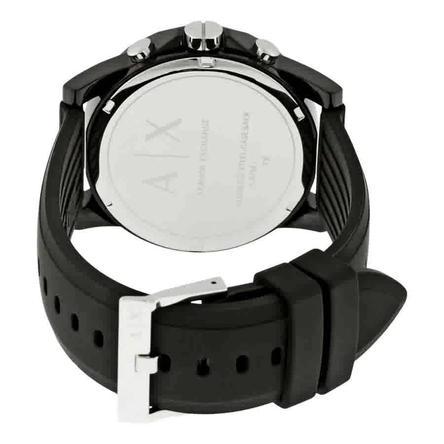商品Armani Exchange|男士黑色橡胶表带腕表 AX1326,价格¥601,第3张图片详细描述