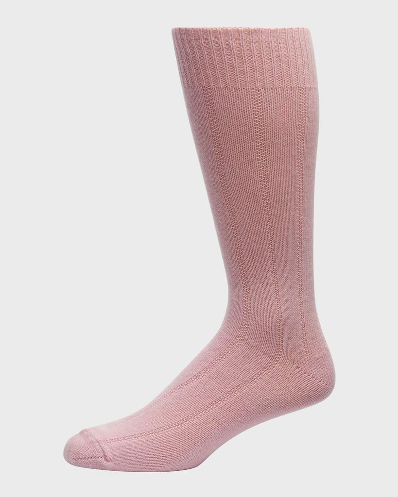 Men's Rib-Cashmere Crew Socks商品第1张图片规格展示