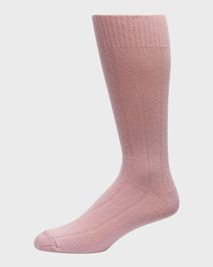 商品Neiman Marcus|Men's Rib-Cashmere Crew Socks,价格¥541,第1张图片