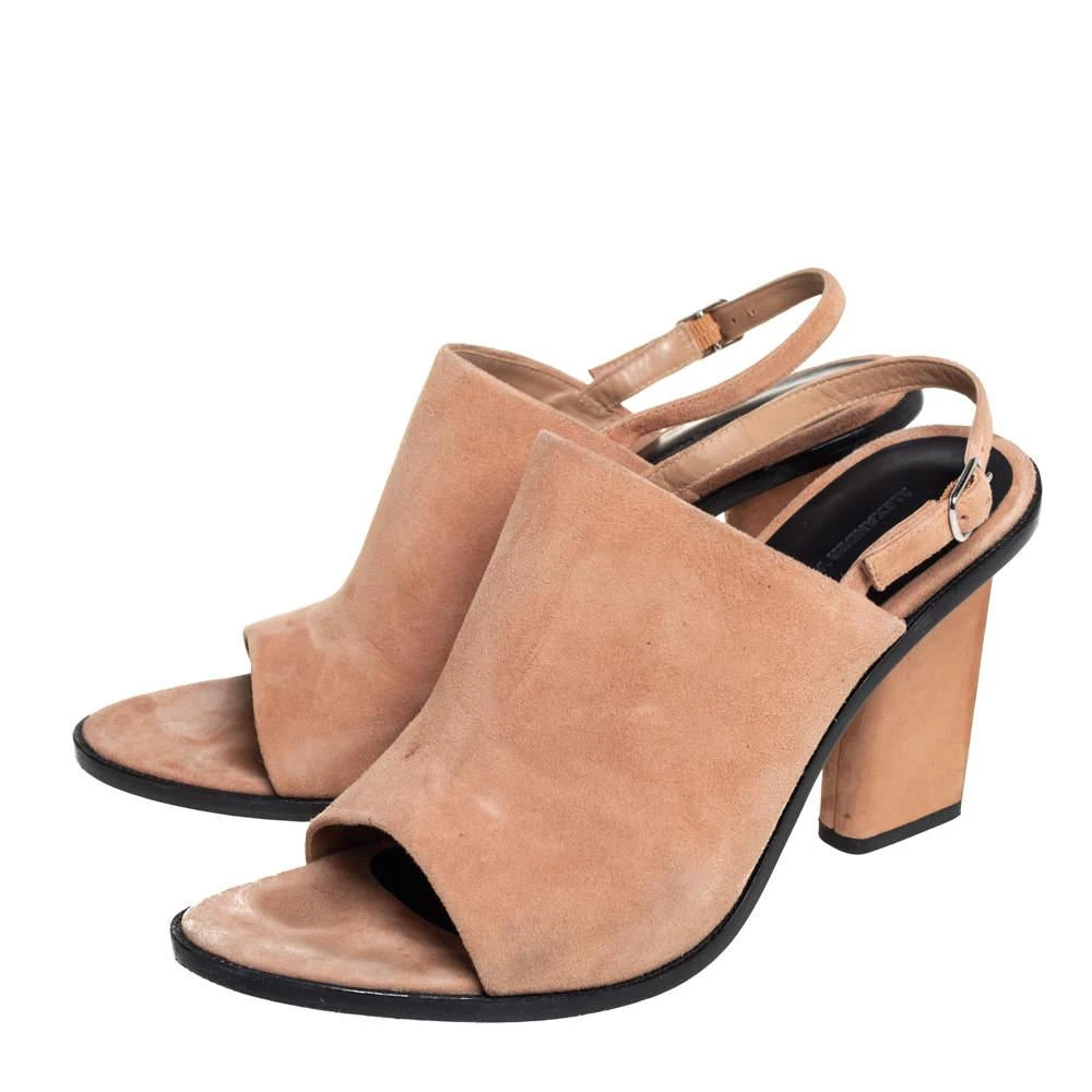 商品[二手商品] Alexander Wang|Alexander Wang Beige Suede Cole Slingback Sandals Size 40.5,价格¥914,第4张图片详细描述