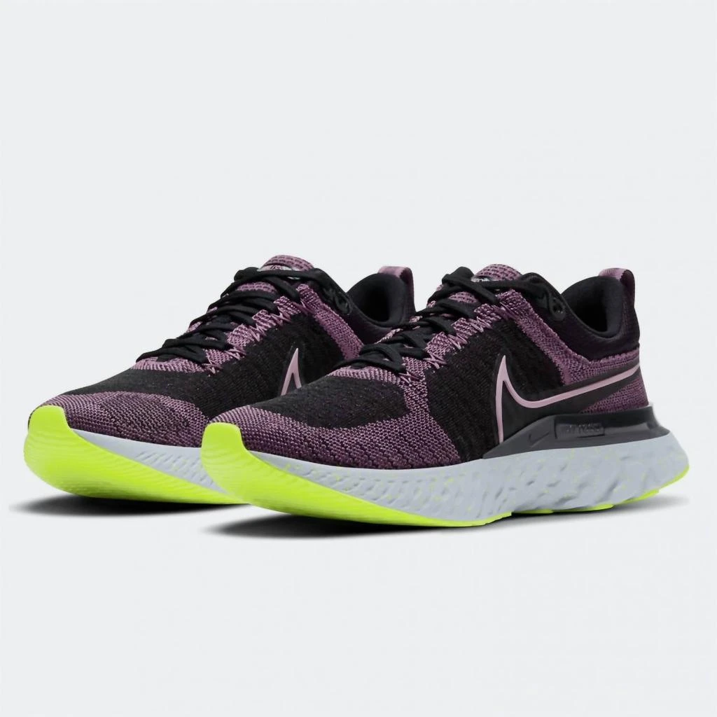 商品NIKE|Women's React Infinity Run Fk 2 In Violetdust/black/cyber/elemental Pink,价格¥681,第1张图片