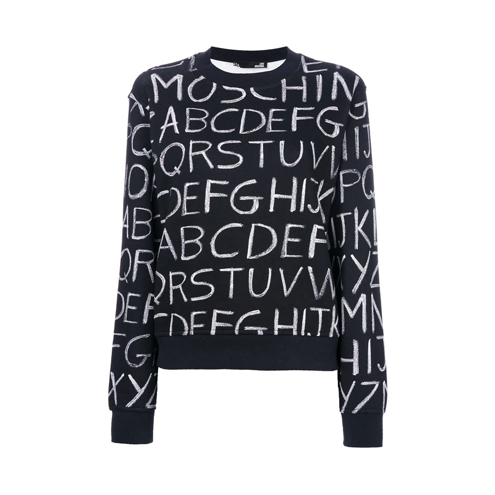 商品Moschino|MOSCHINO 女士黑色棉质卫衣 W627500-M3768-0002,价格¥1451,第1张图片