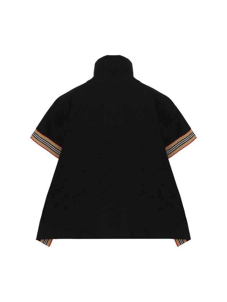 商品Burberry|Burberry Kids Icon Stripe Trim Cape,价格¥2552,第2张图片详细描述