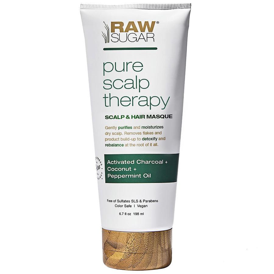 商品Raw Sugar|Pure Scalp Therapy Hair Masque Activated Charcoal + Coconut + Peppermint Oil,价格¥52,第1张图片