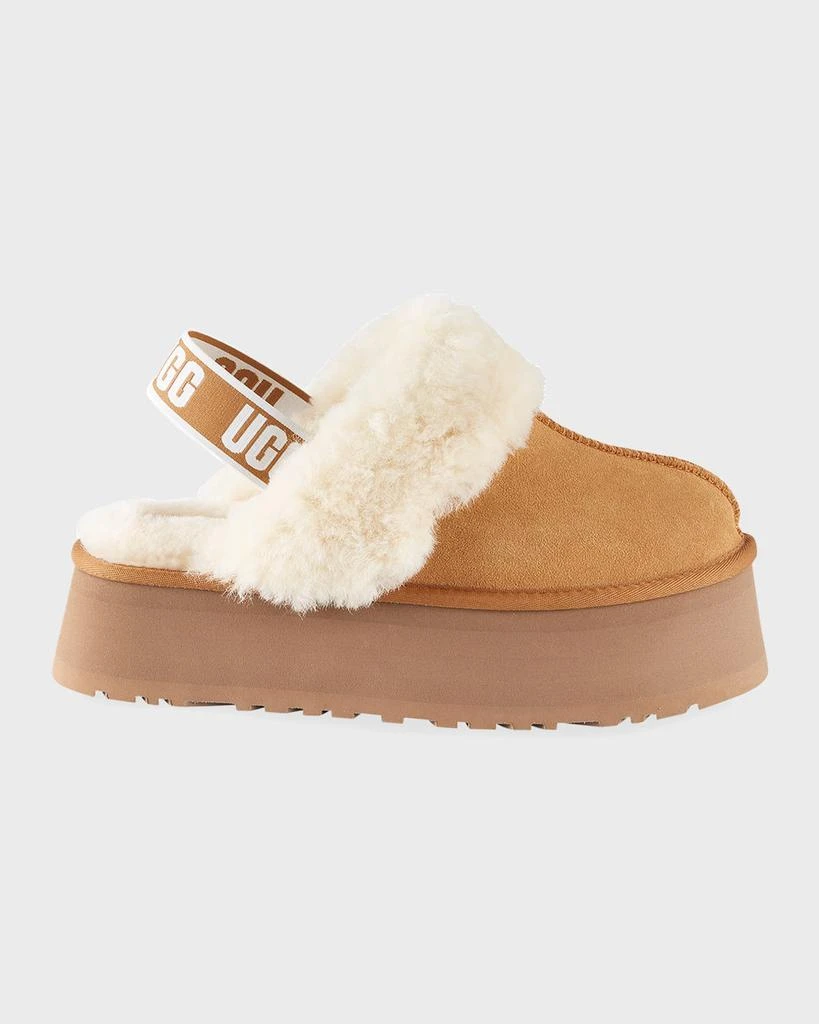 商品UGG|Funkette Suede Shearling Platform Slippers,价格¥617,第1张图片