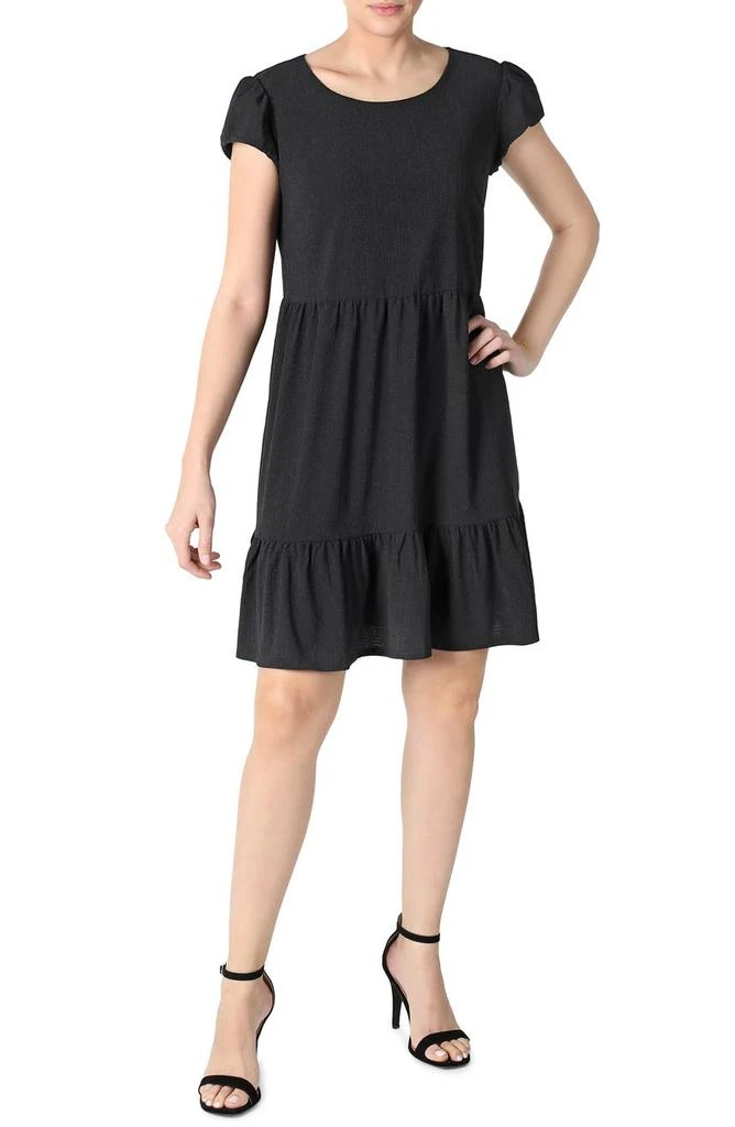 商品Sandra Darren|Crinkle Tiered Babydoll Dress,价格¥287,第1张图片