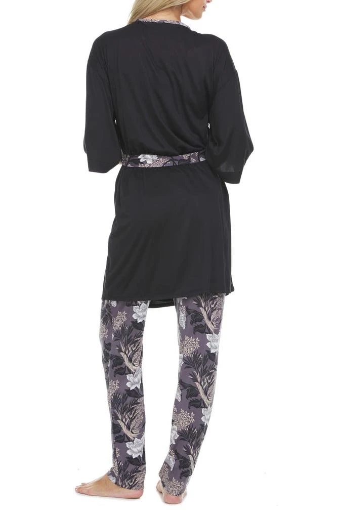 商品Flora Nikrooz|Payton Robe, Tank Top, & Pants Travel 3-Piece Pajama Set,价格¥188,第2张图片详细描述