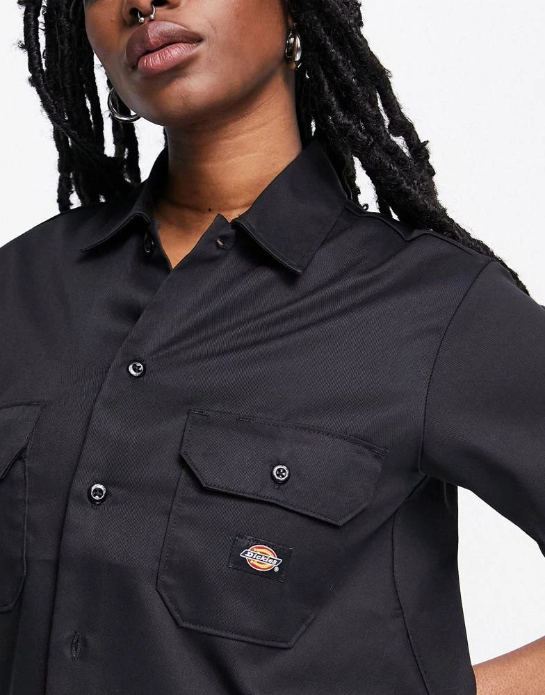 商品DICKIES|Dickies short sleeve work shirt in black ,价格¥443,第3张图片详细描述