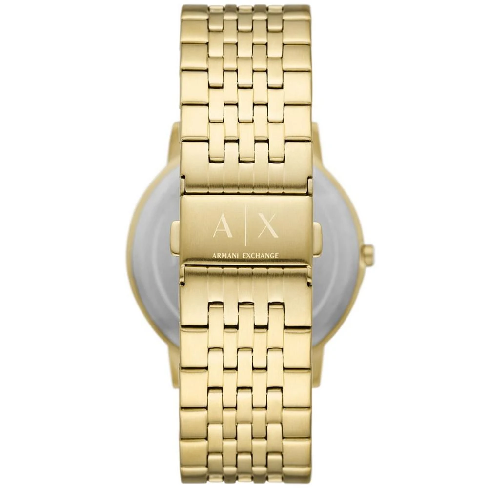 商品Armani Exchange|Men's Quartz Two Hand Gold-Tone Stainless Steel Watch 40mm,价格¥1047,第3张图片详细描述