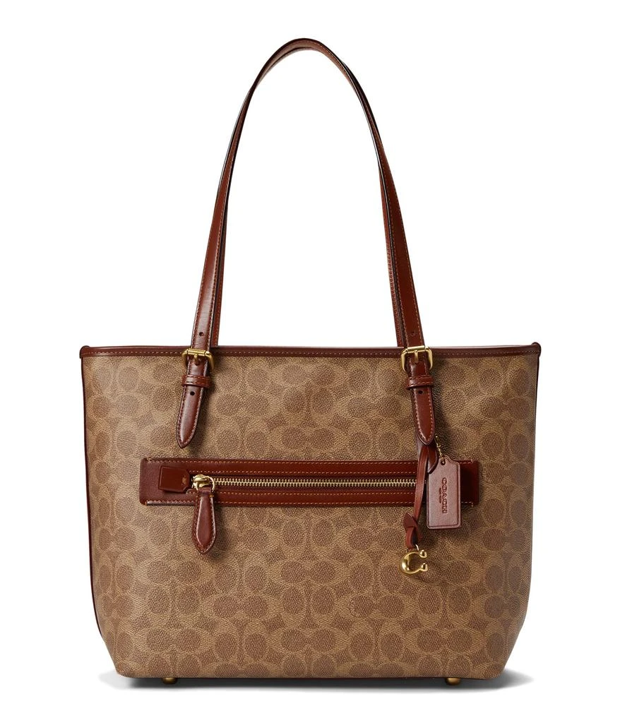 商品Coach|Coated Canvas Signature Taylor Tote,价格¥2391,第1张图片