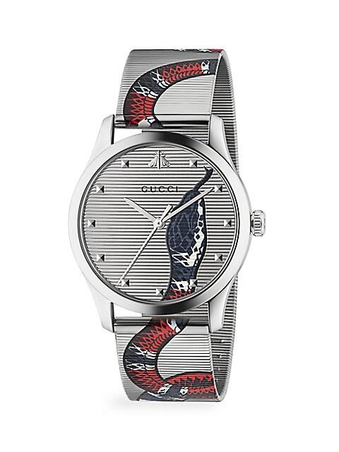 G-Timeless Stainless Steel & Mesh Bracelet Watch商品第2张图片规格展示
