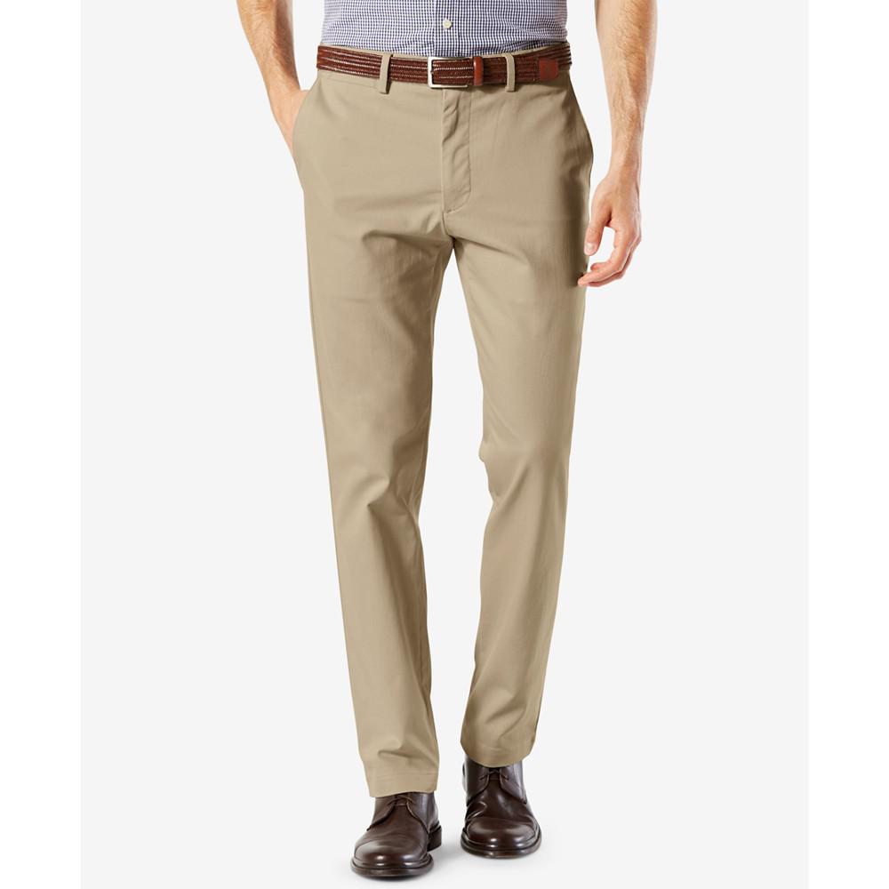 Men's Signature Lux Cotton Slim Fit Stretch Khaki Pants商品第1张图片规格展示