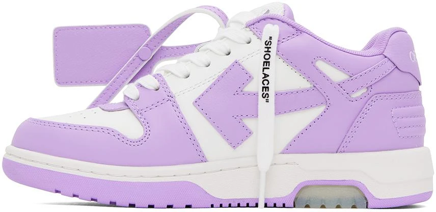 商品Off-White|Purple & White Out Of Office Sneakers,价格¥3049,第3张图片详细描述