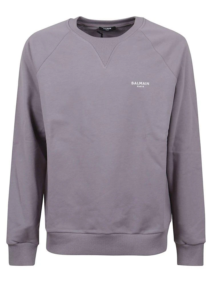 商品Balmain|Balmain Logo-Printed Ribbed Hem Sweatshirt,价格¥2869,第1张图片