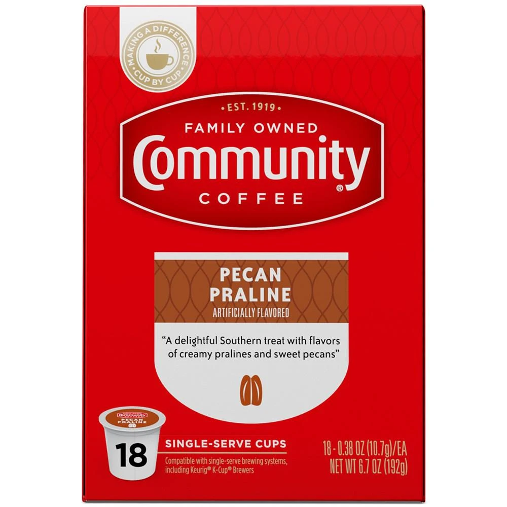 Pecan Praline Medium Roast Single Serve Pods, Keurig K-Cup Brewer Compatible, 72 Ct 商品