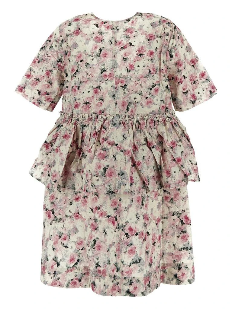 商品Ganni|Printed Cotton Flounce Mini Dress,价格¥1812,第2张图片详细描述