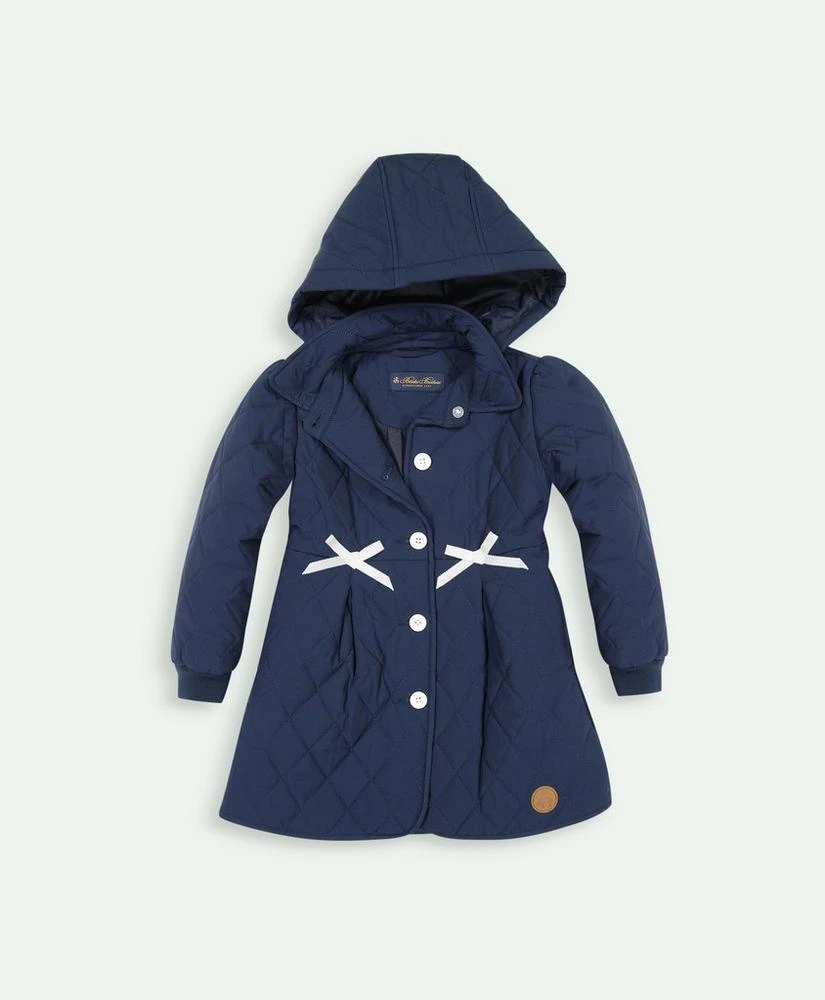 商品Brooks Brothers|Girls Diamond Quilted Dress Coat,价格¥499,第1张图片