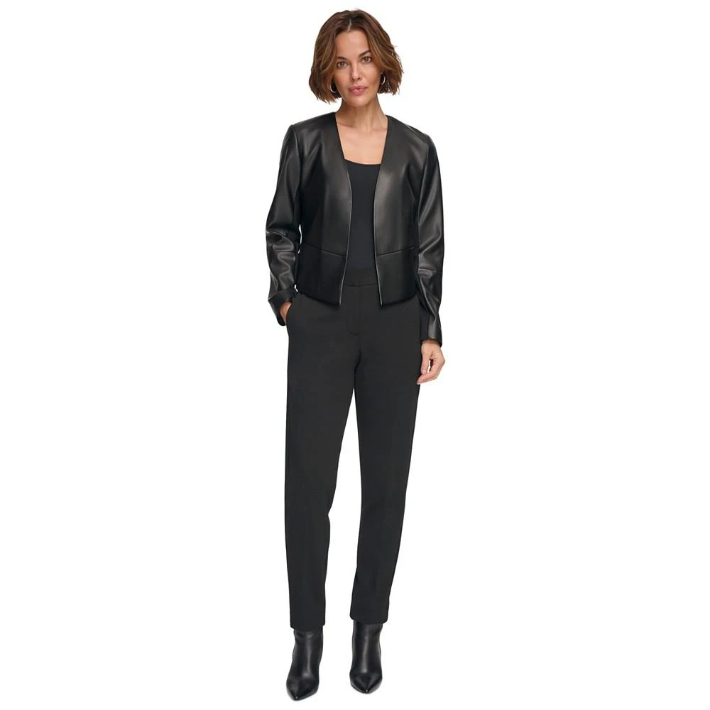 商品DKNY|Women's Open-Front Faux-Leather Jacket,价格¥312,第5张图片详细描述