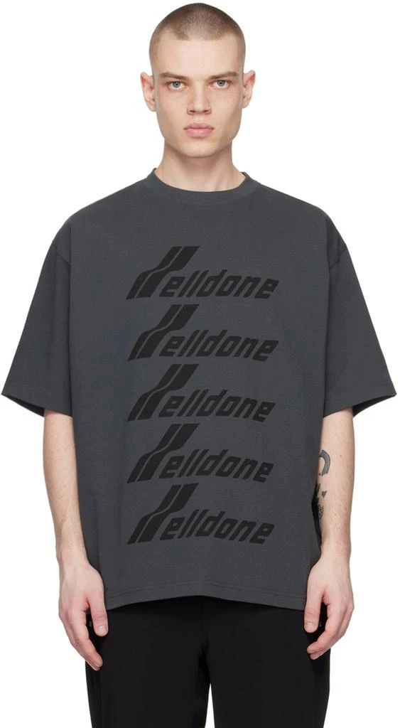 商品We11done|Gray Printed T-Shirt,价格¥1633,第1张图片