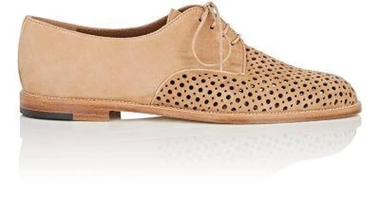 商品Manolo Blahnik|Aferi Perforated Suede Oxfords,价格¥2298,第1张图片