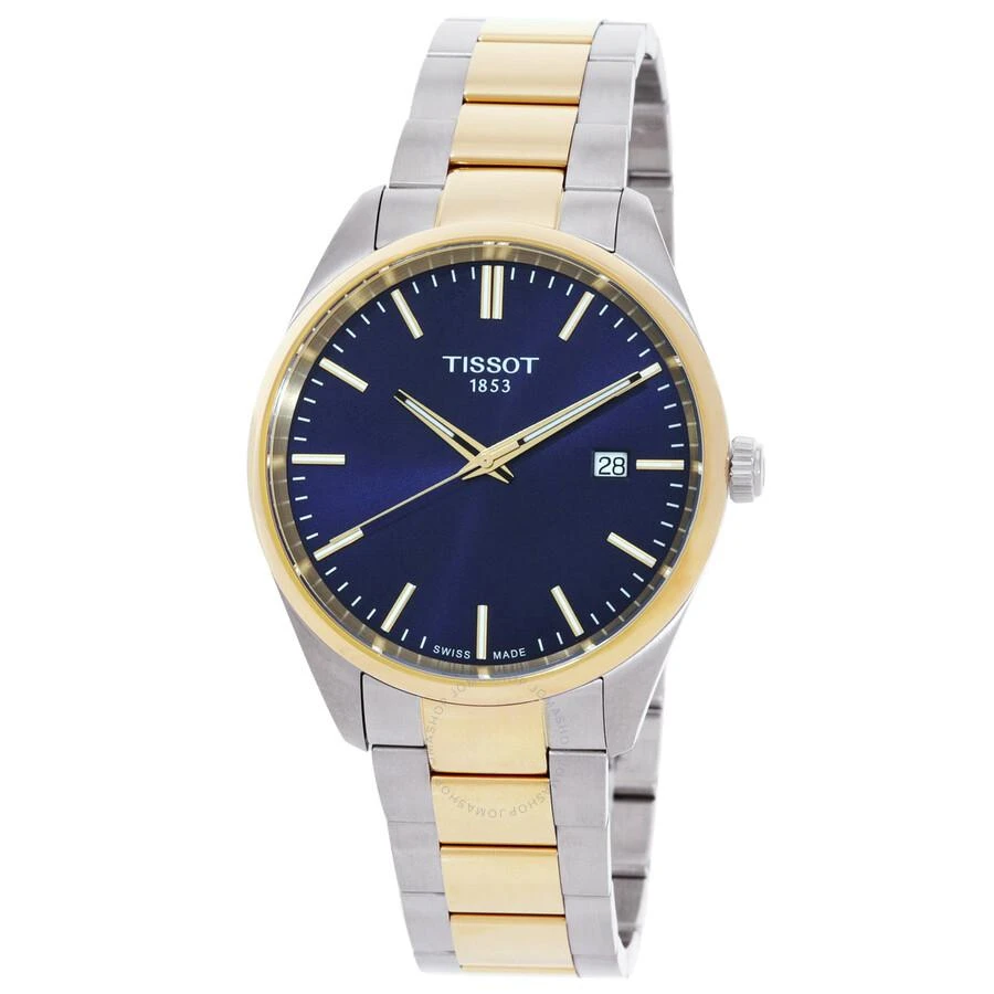 商品Tissot|PR 100 Quartz Blue Dial Two-Tone Men's Watch T1504102204100,价格¥1970,第1张图片