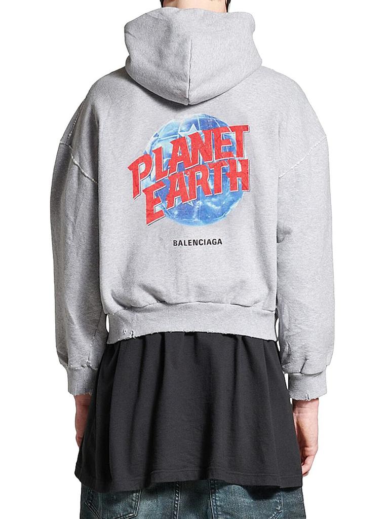 Balenciaga Planet Earth Zip-Up Hoodie Regular Fit - Free Shipping