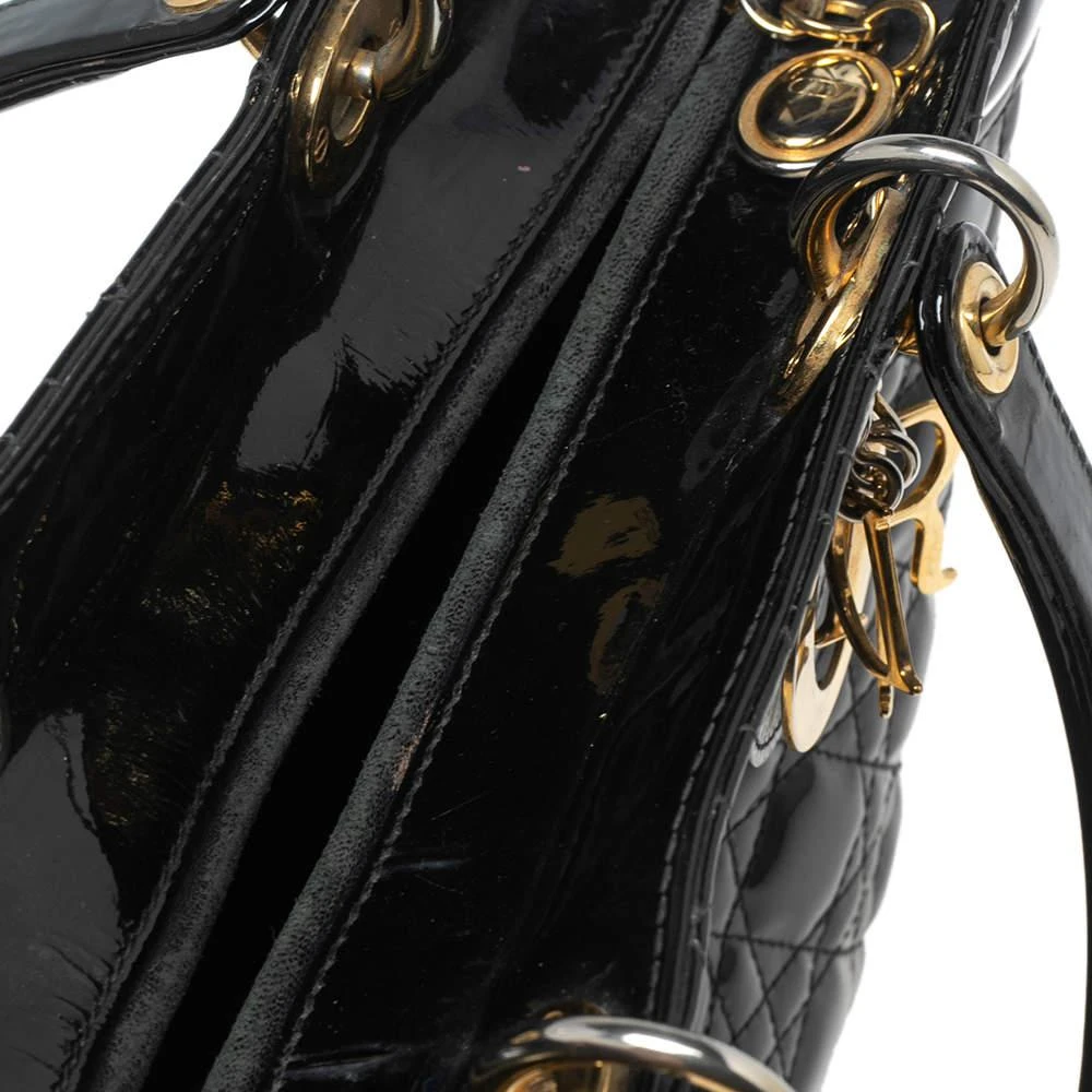 Dior Black Cannage Patent Leather Large Lady Dior Tote 商品