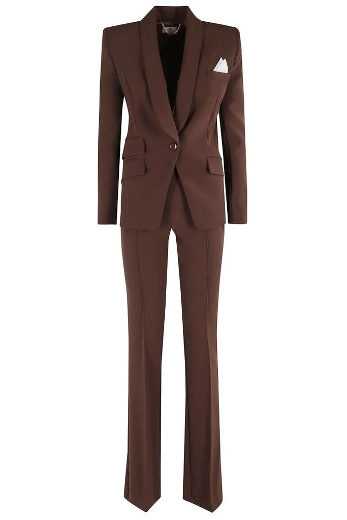 商品ELISABETTA FRANCHI|Single-Breasted Blazer And Flared Trouser Set,价格¥7906,第1张图片