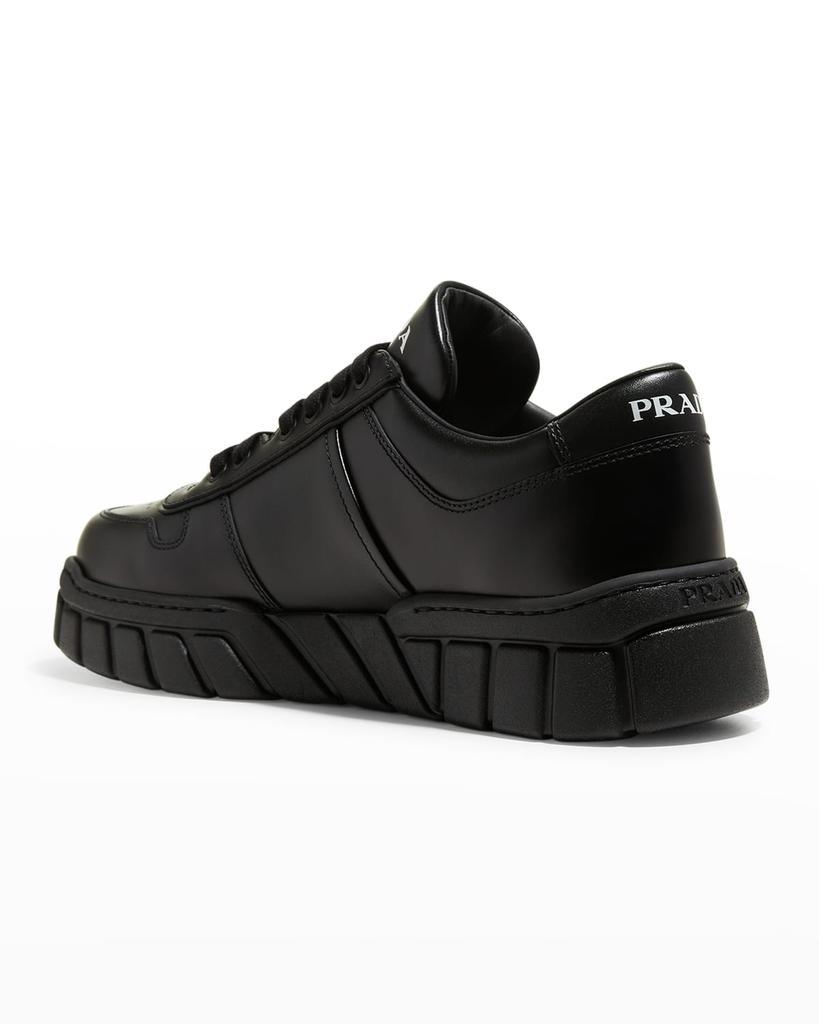 商品Prada|Men's Fly Blok Triangle Logo Leather Sneakers,价格¥8193,第7张图片详细描述