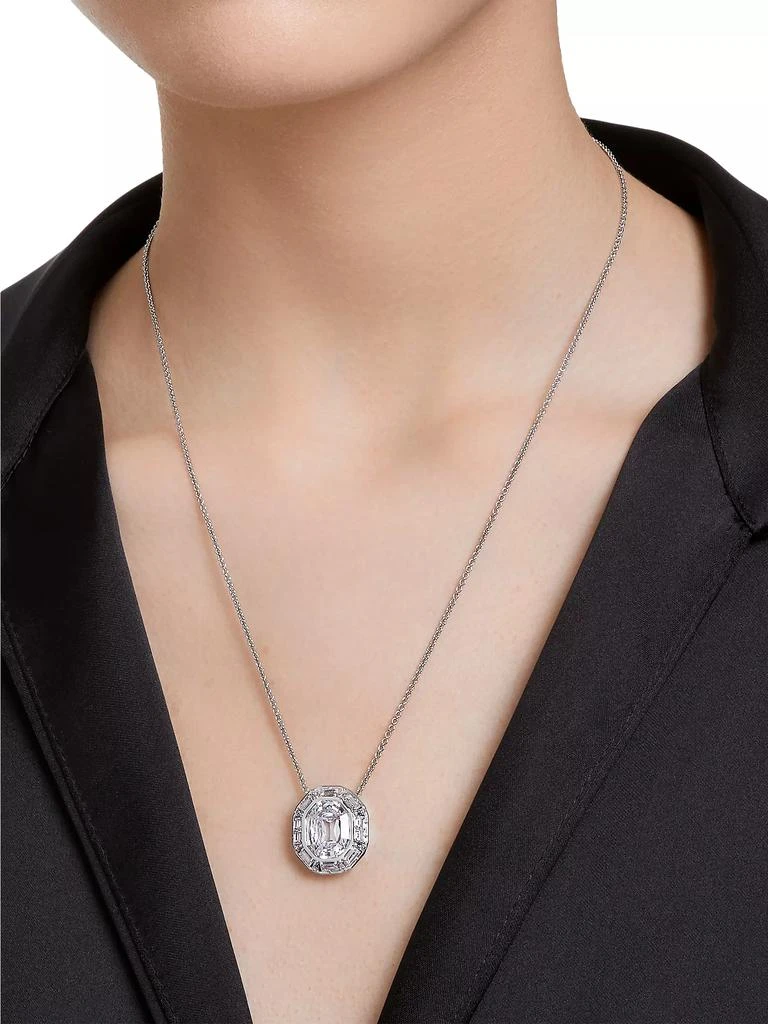 商品Swarovski|Mesmera Rhodium-Plated & Swarovski Crystal Octagonal Pendant Necklace,价格¥1716,第2张图片详细描述